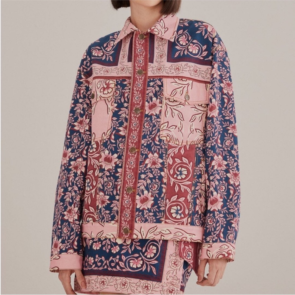 Farm Rio Teal Ainika charm jacket